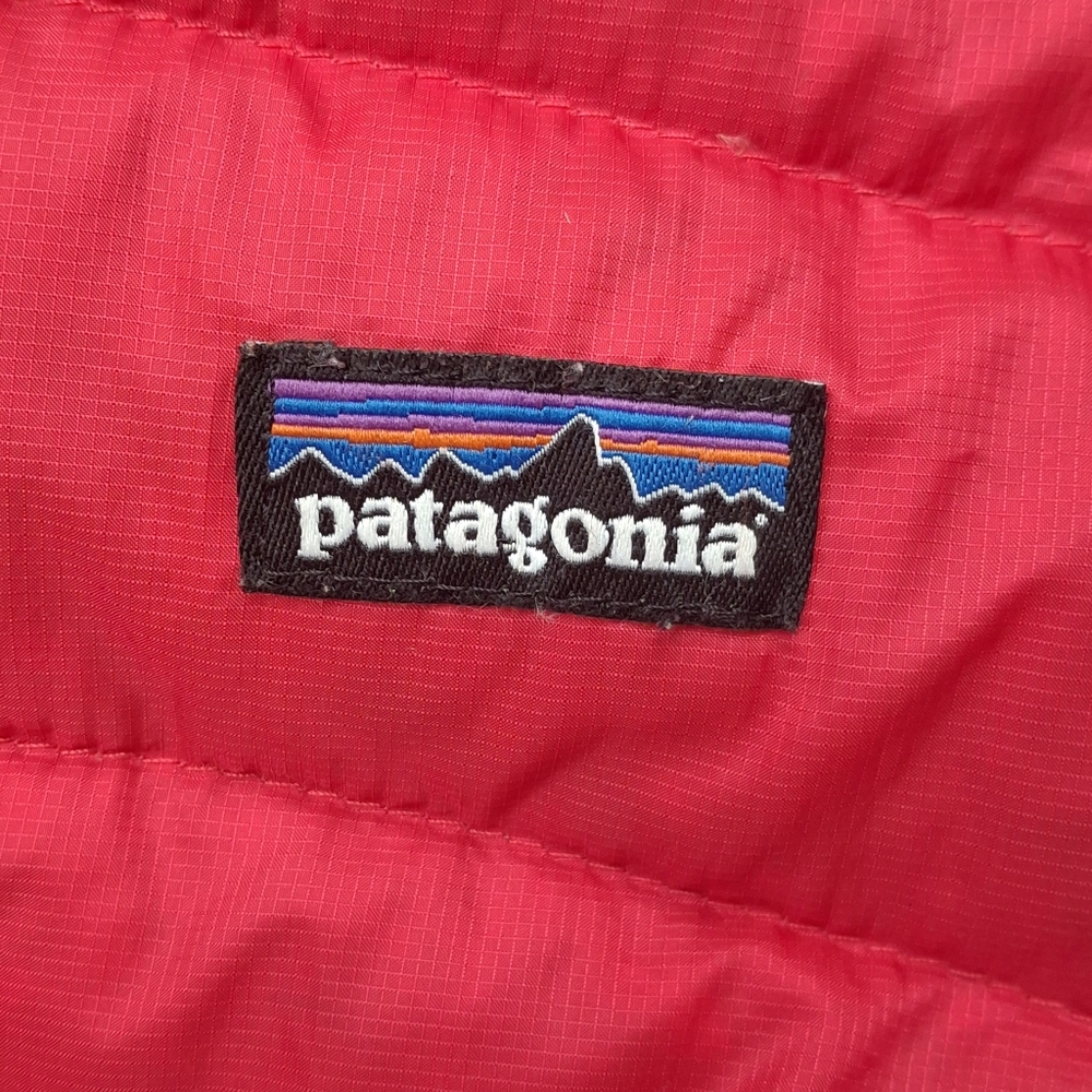 Patagonia Kids Red insulated goose Down  Puffer Jacket Girls 12 - Picture 4 of 10
